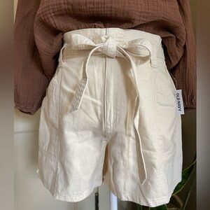 Old Navy 100% Cotton Pull-On Paperbag Waist Shorts